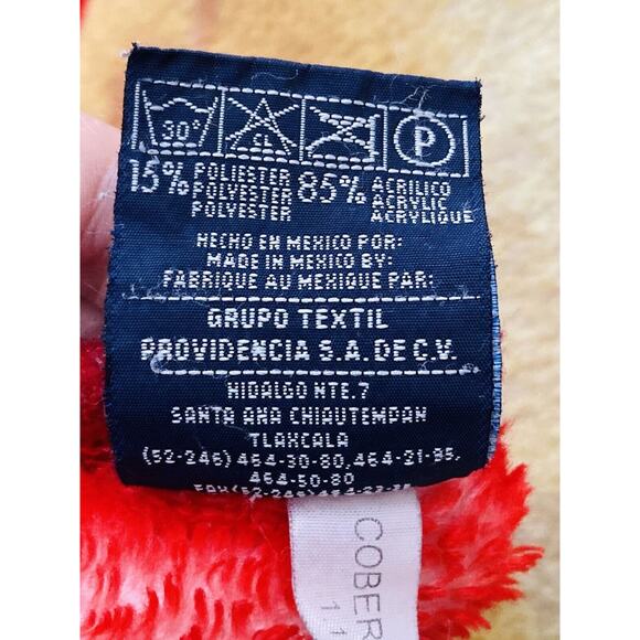 Vintage Cobertores Winnie the Pooh Tigger Red Blanket Minky 54x44 Plush Disney - Picture 5 of 12